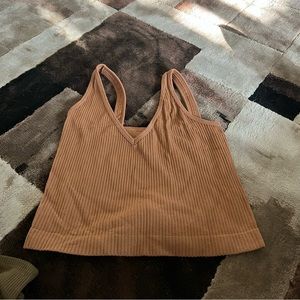 Brown crop top